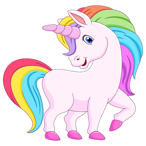 Rainbow Mane Pastel Unicorn Transparent Sticker